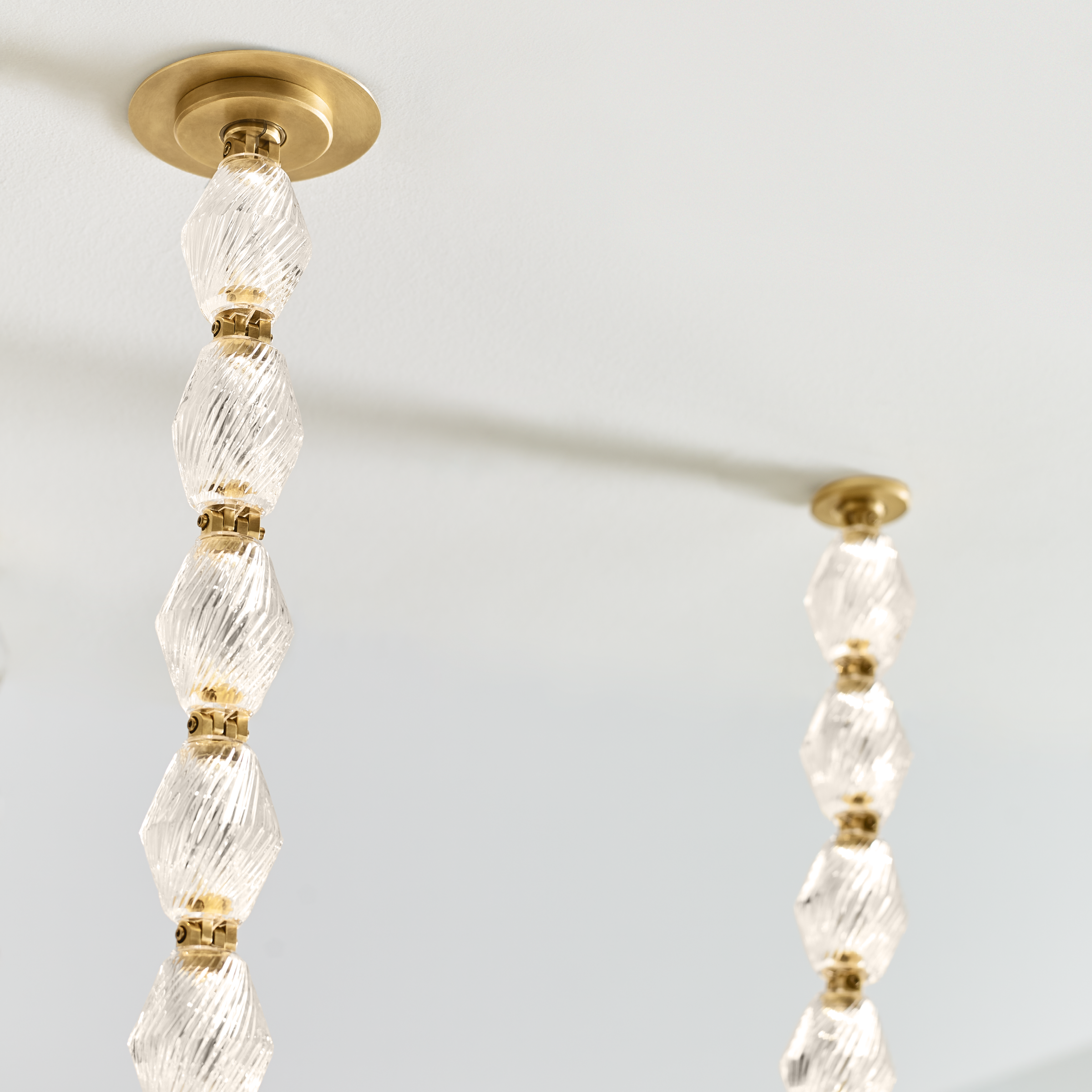 Collier 108 Chandelier Natural Brass Integrated LED 90 CRI 2700K 120V (Remote)