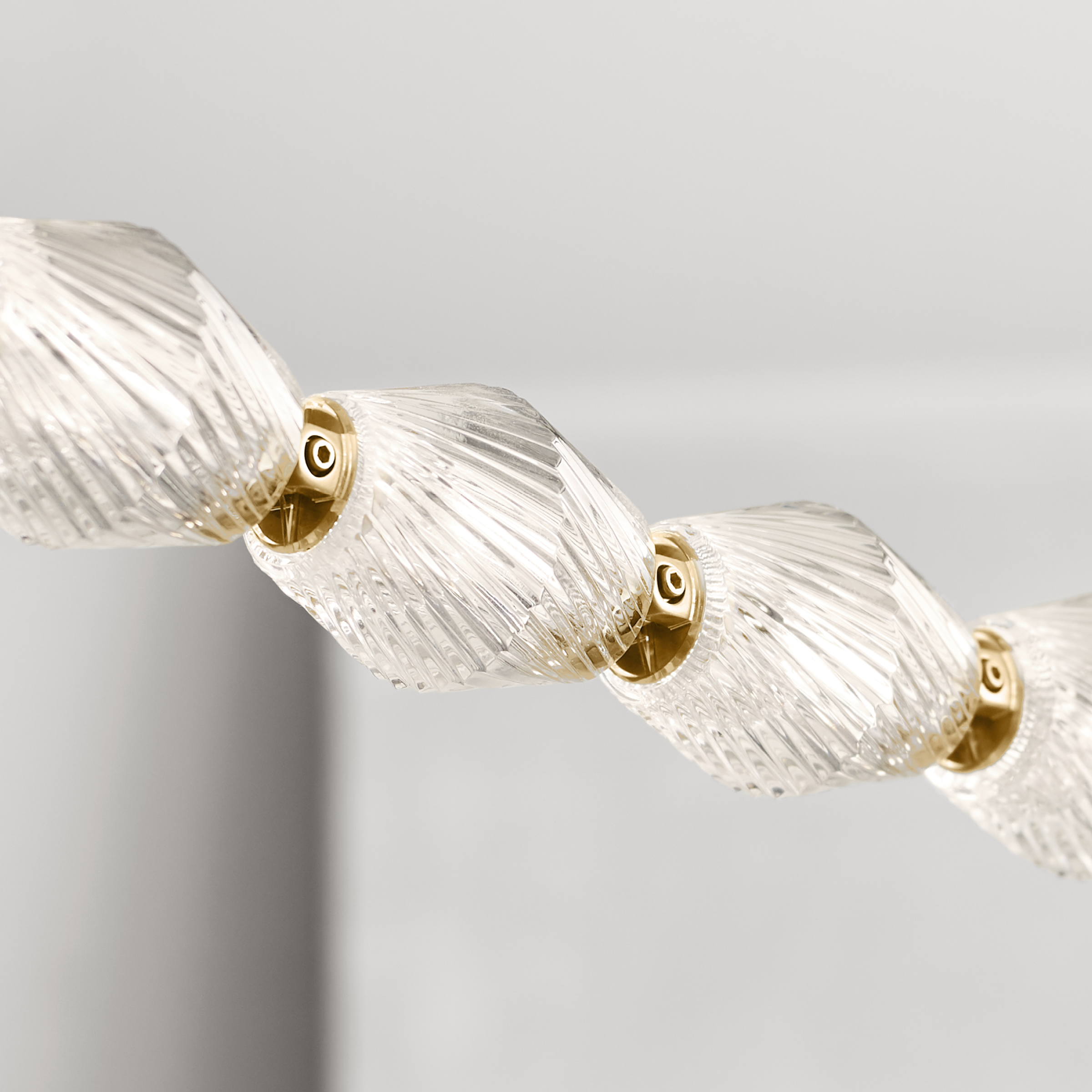 Collier 84 Chandelier Natural Brass Integrated LED 2700K 90 CRI 120V (Remote)