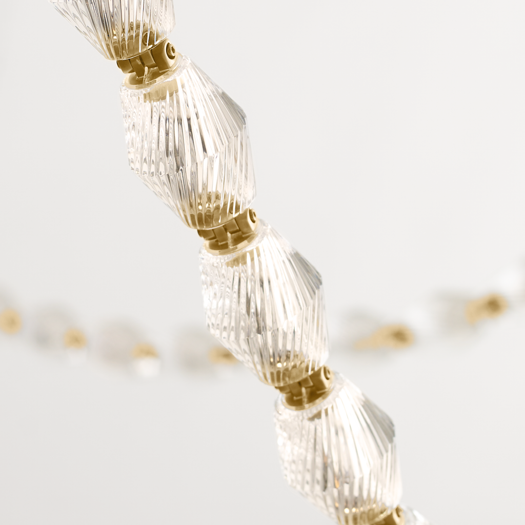 Collier 132 Chandelier Natural Brass Integrated LED 2700K 90 CRI 120V (Remote)