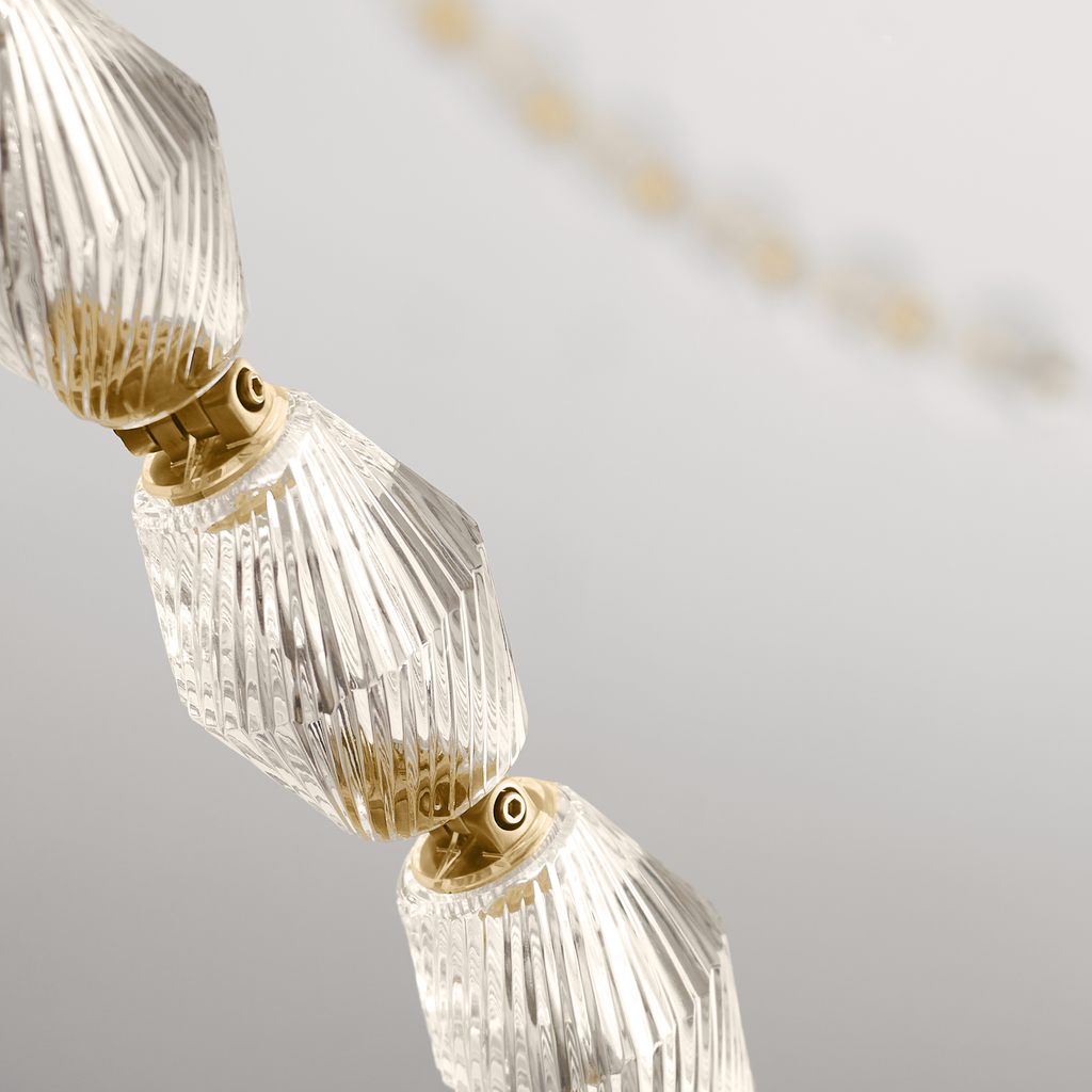 Collier 132 Chandelier Natural Brass Integrated LED 2700K 90 CRI 120V (Remote)