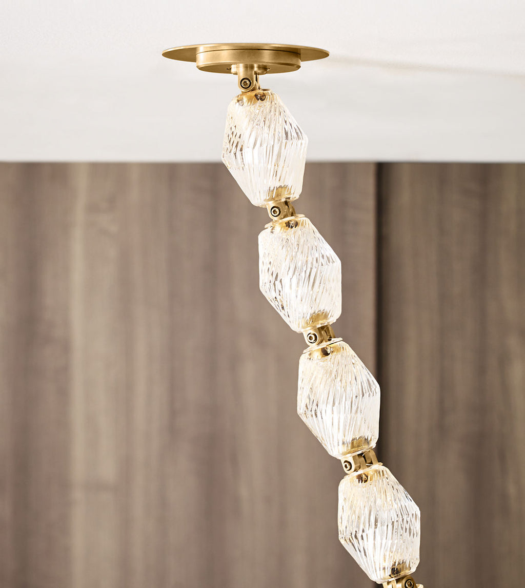 Collier 48 Pendant Natural Brass Integrated LED 2700K 90 CRI 120V (Remote)