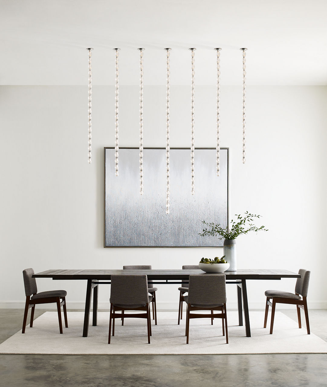 Collier 84 Chandelier Polished Nickel Integrated LED 90 CRI 2700K 277V (remote)