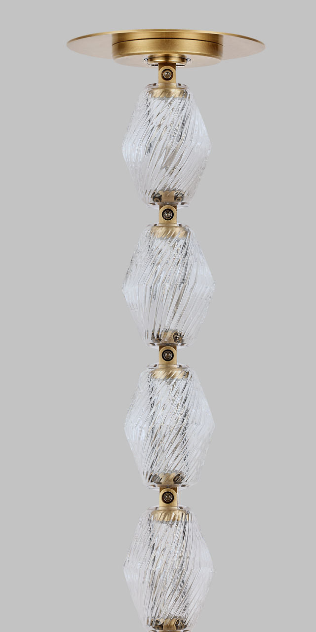 Collier Alabaster 240 Chandelier | Hand-Rubbed Antique Brass 2700K Surface 120V-277V Universal
