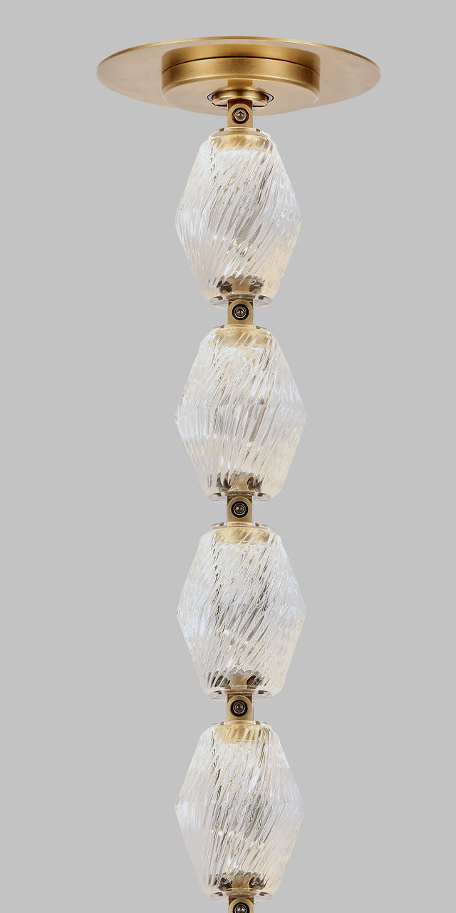 Collier Alabaster 240 Chandelier | Hand-Rubbed Antique Brass 3000K Surface 120V-277V Universal