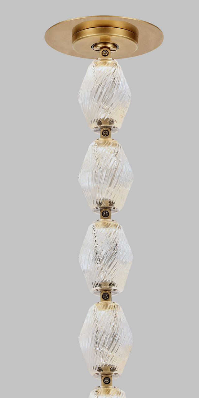 Collier Alabaster 240 Chandelier | Hand-Rubbed Antique Brass 3000K Surface 120V-277V Universal