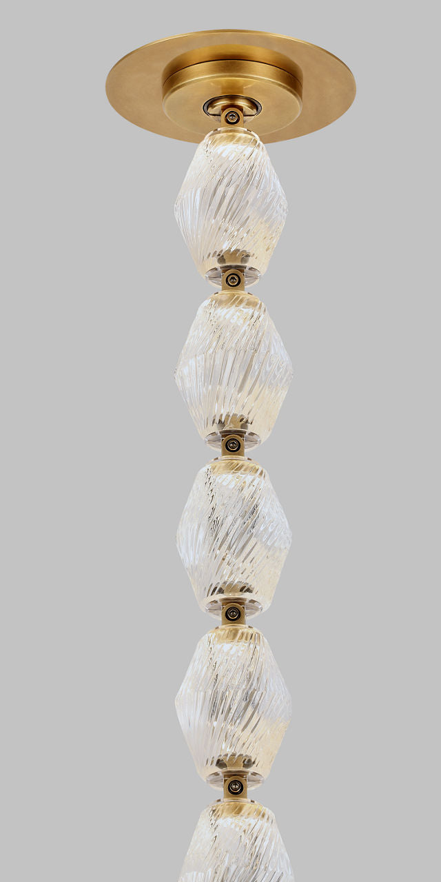 Collier Alabaster 240 Chandelier | Hand-Rubbed Antique Brass 2700K Remote 277V