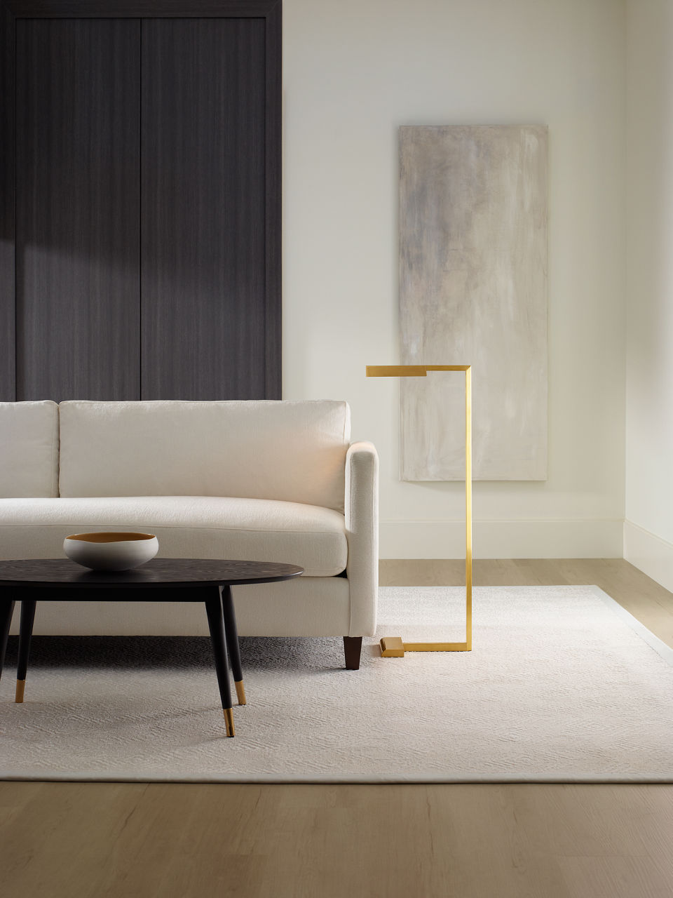 Dessau 38 Floor Lamp 38 Natural Brass LED 2700K 90 CRI 90 cri 2700k 120v