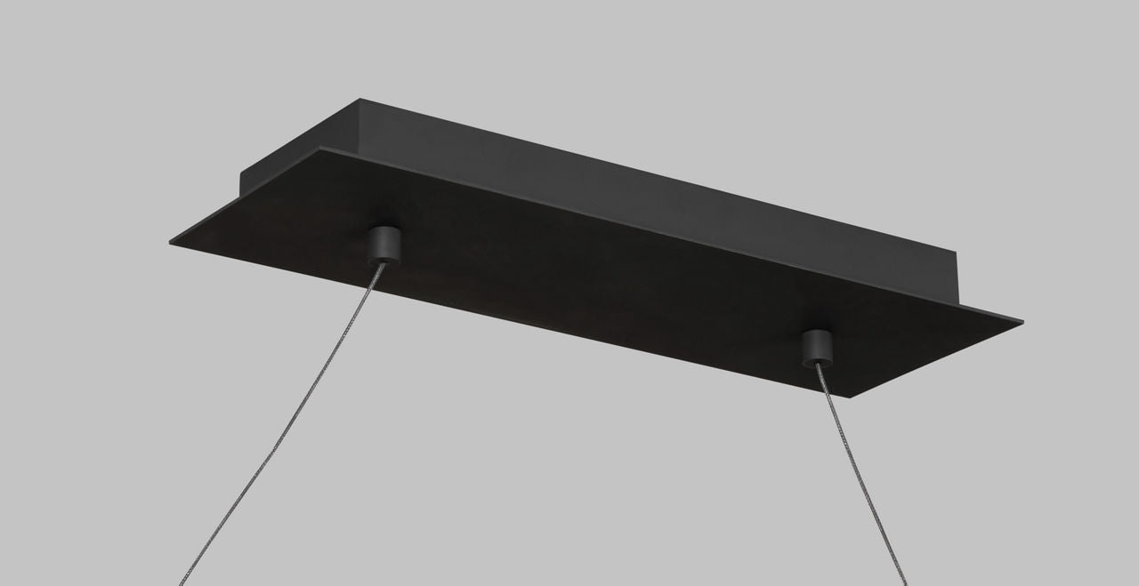 Dessau 48 Linear Suspension Nightshade Black 2700K/3000K Selectable 90 CRI LED selectable 2700k-3000k 120v
