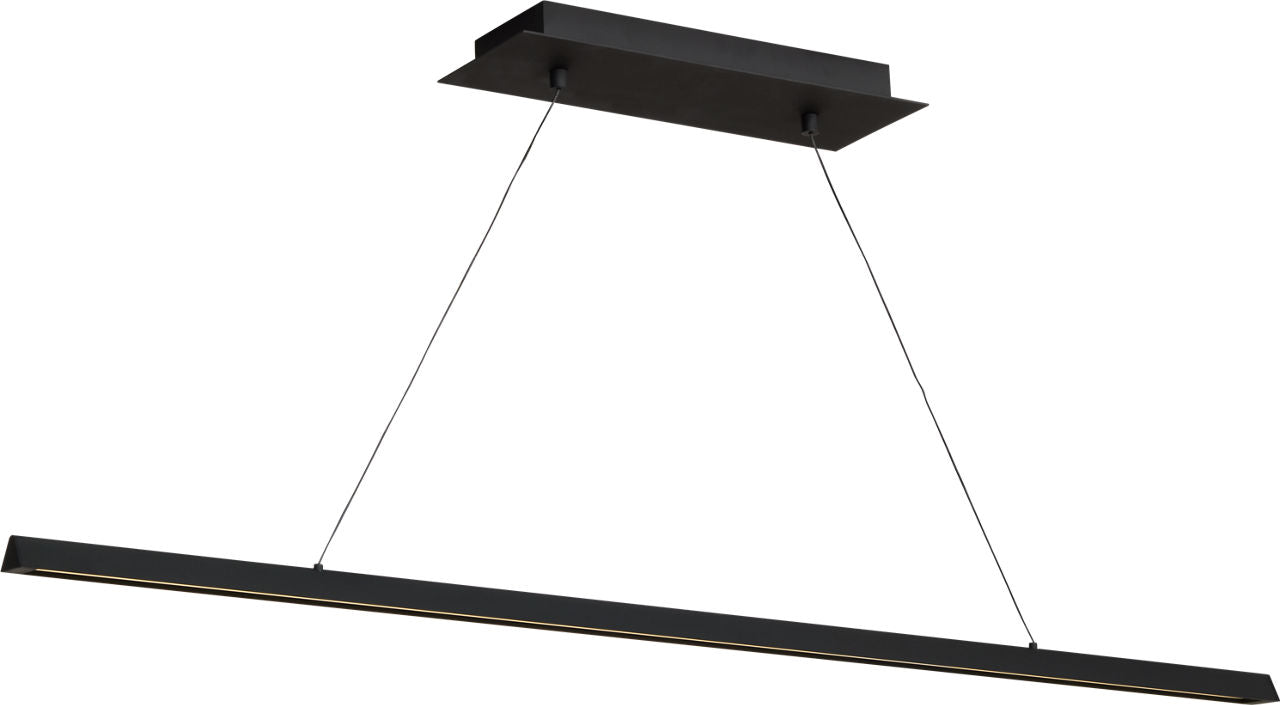 Dessau 48 Linear Suspension Nightshade Black 2700K/3000K Selectable 90 CRI LED selectable 2700k-3000k 120v