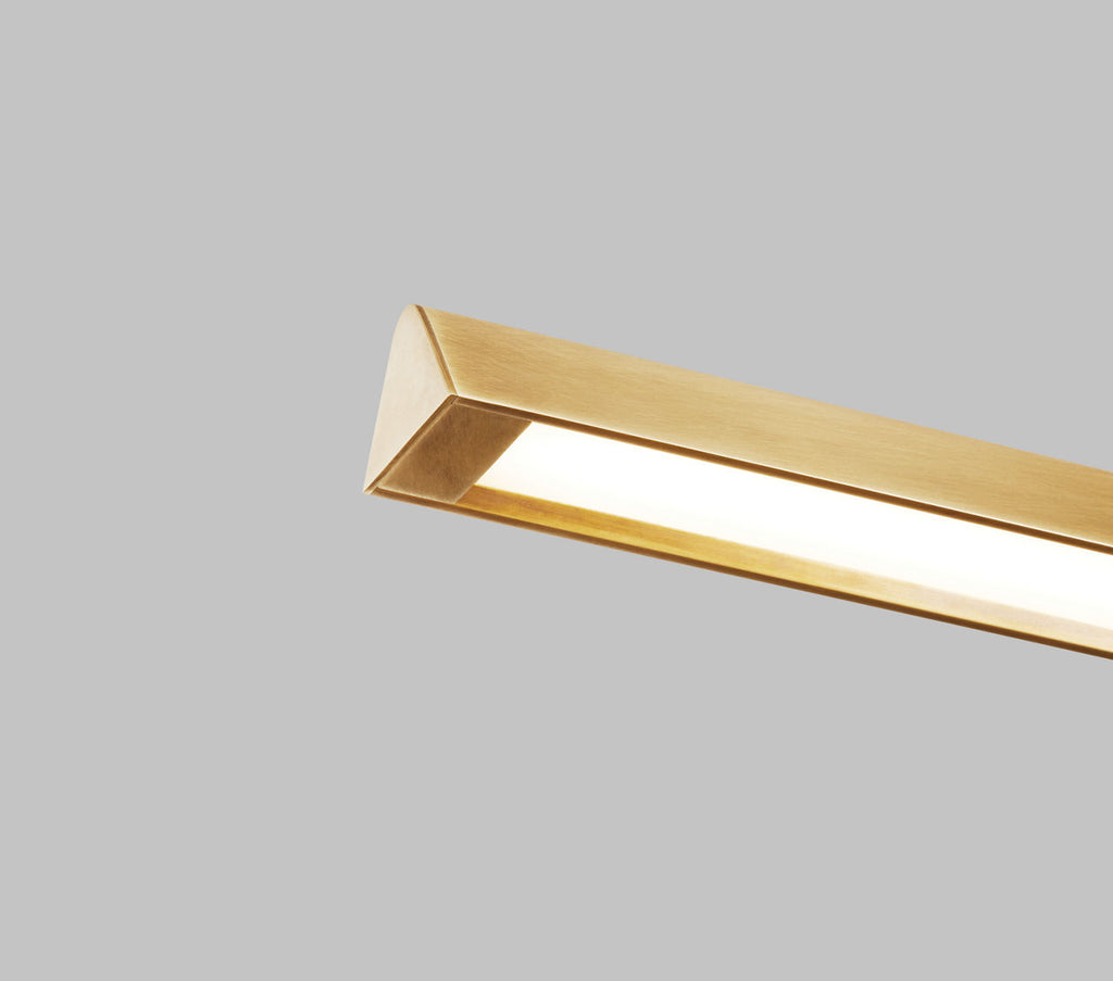 Dessau 48 Linear Suspension Natural Brass 2700K/3000K Selectable 90 CRI LED selectable 2700k-3000k 120v