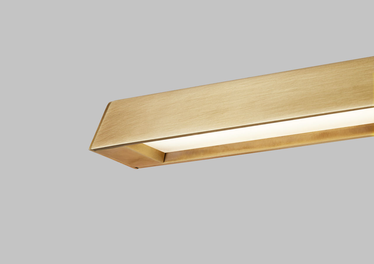 Dessau 48 Linear Suspension Natural Brass 2700K/3000K Selectable 90 CRI LED selectable 2700k-3000k 120v