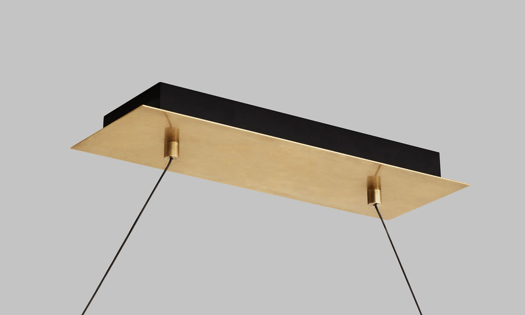 Dessau 48 Linear Suspension Natural Brass 2700K/3000K Selectable 90 CRI LED selectable 2700k-3000k 120v