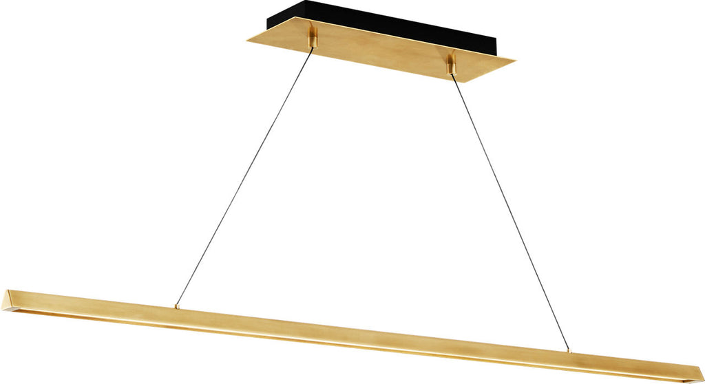 Dessau 48 Linear Suspension Natural Brass 2700K/3000K Selectable 90 CRI LED selectable 2700k-3000k 120v