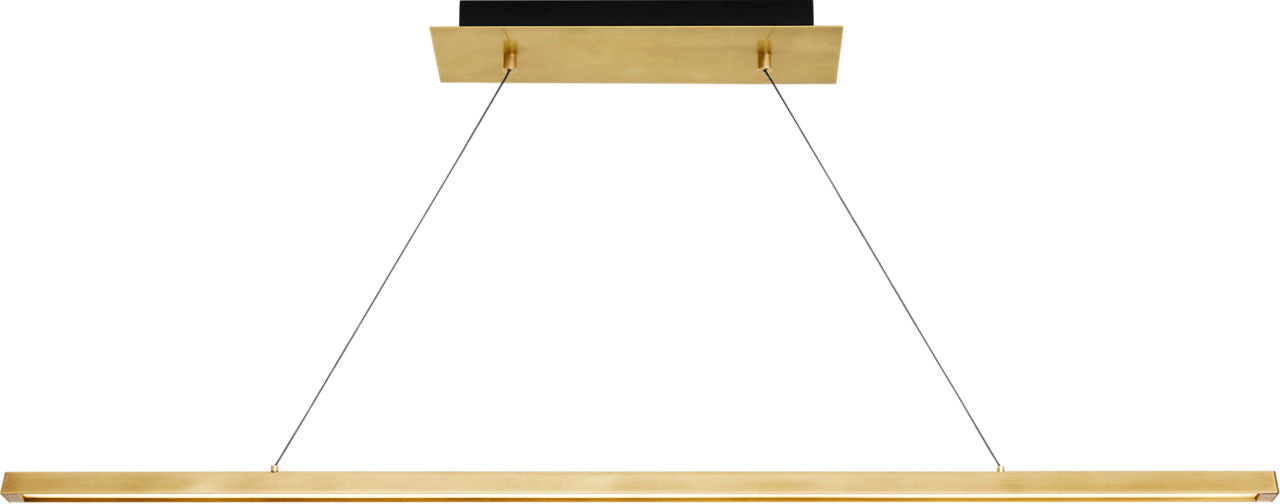 Dessau 48 Linear Suspension Natural Brass 2700K/3000K Selectable 90 CRI LED selectable 2700k-3000k 120v