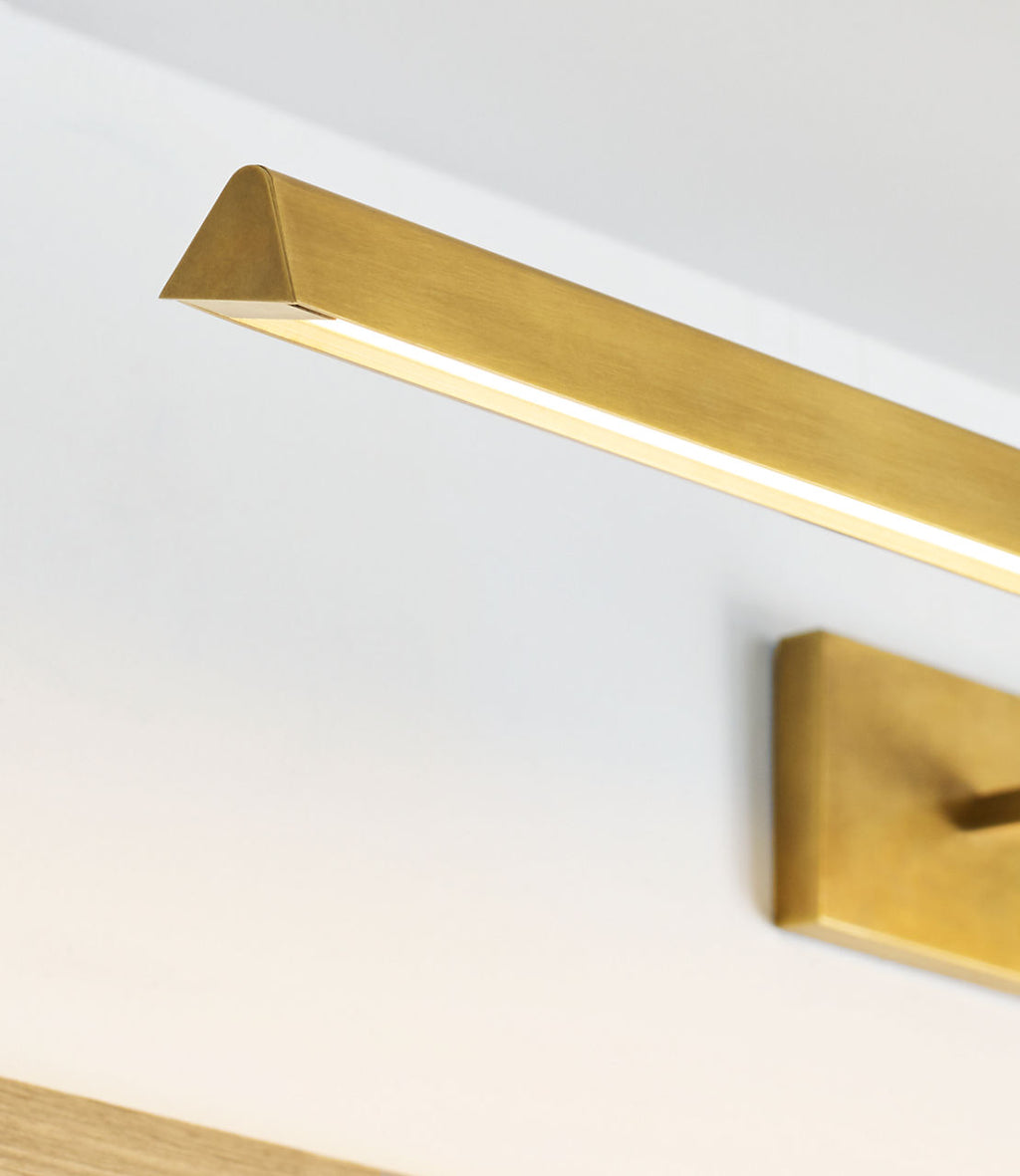 Dessau 36 Picture Light Natural Brass LED 90 CRI 3000K 120V