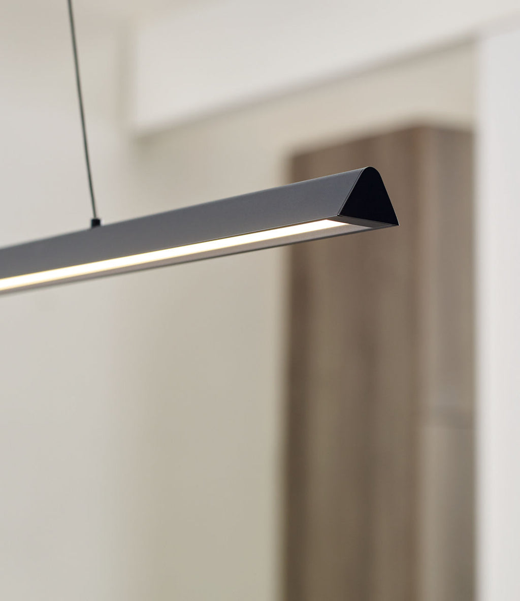 Dessau 48 Linear Suspension Nightshade Black 2700K/3000K Selectable 90 CRI LED selectable 2700k-3000k 120v