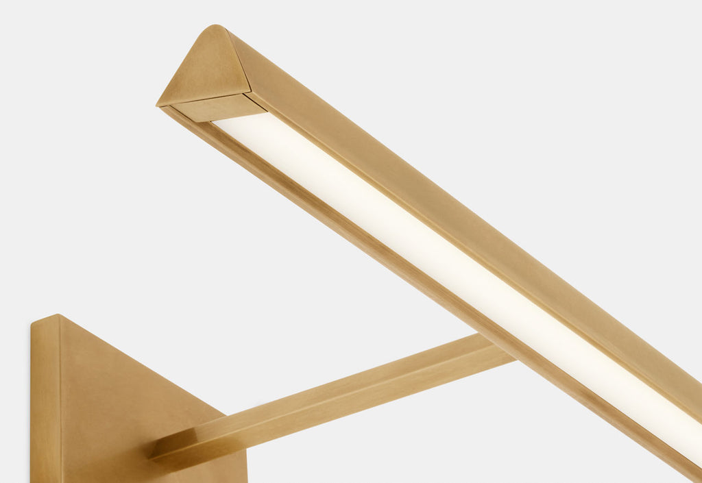 Dessau 18 Picture Light Natural Brass LED 90 CRI 3000K 120V