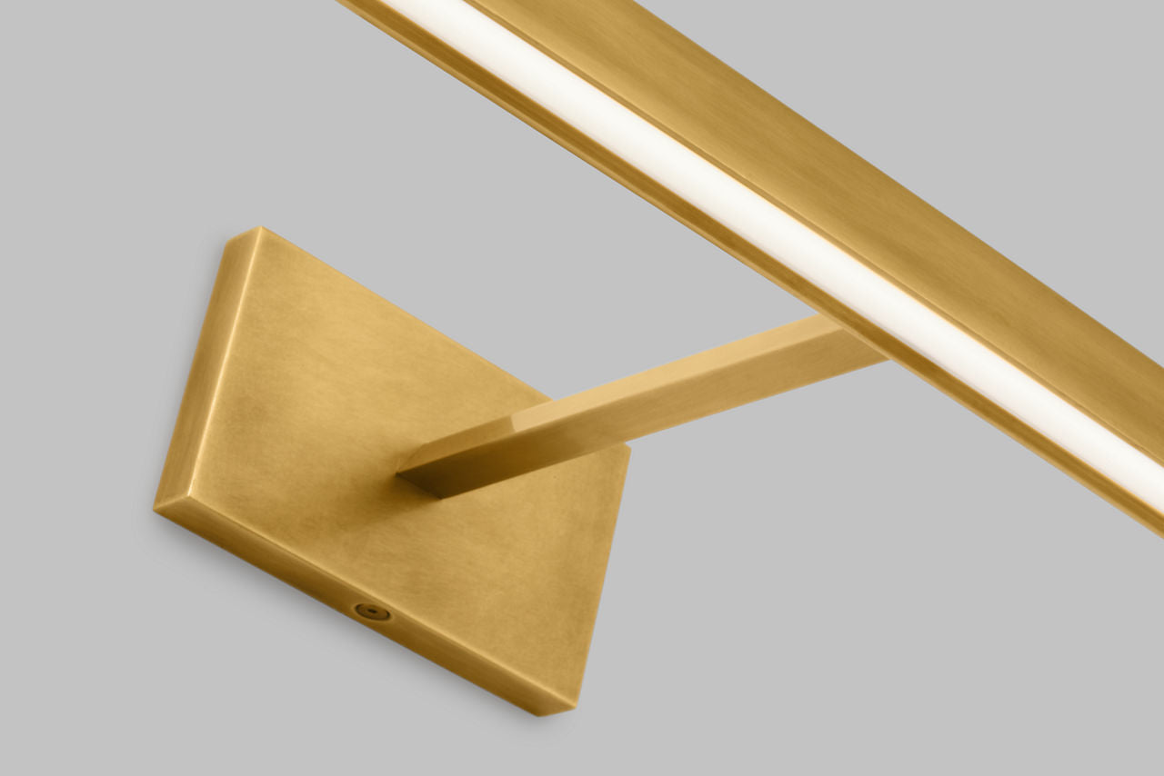 Dessau 24 Picture Light Natural Brass LED 90 CRI 3000K 277V