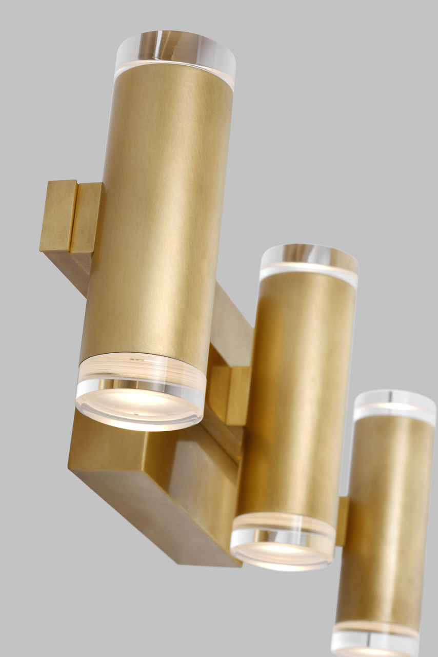 Dobson II 3-Light Bath 3-Lite Shallow Natural Brass LED 3000K 90 CRI90 cri 3000k 120v