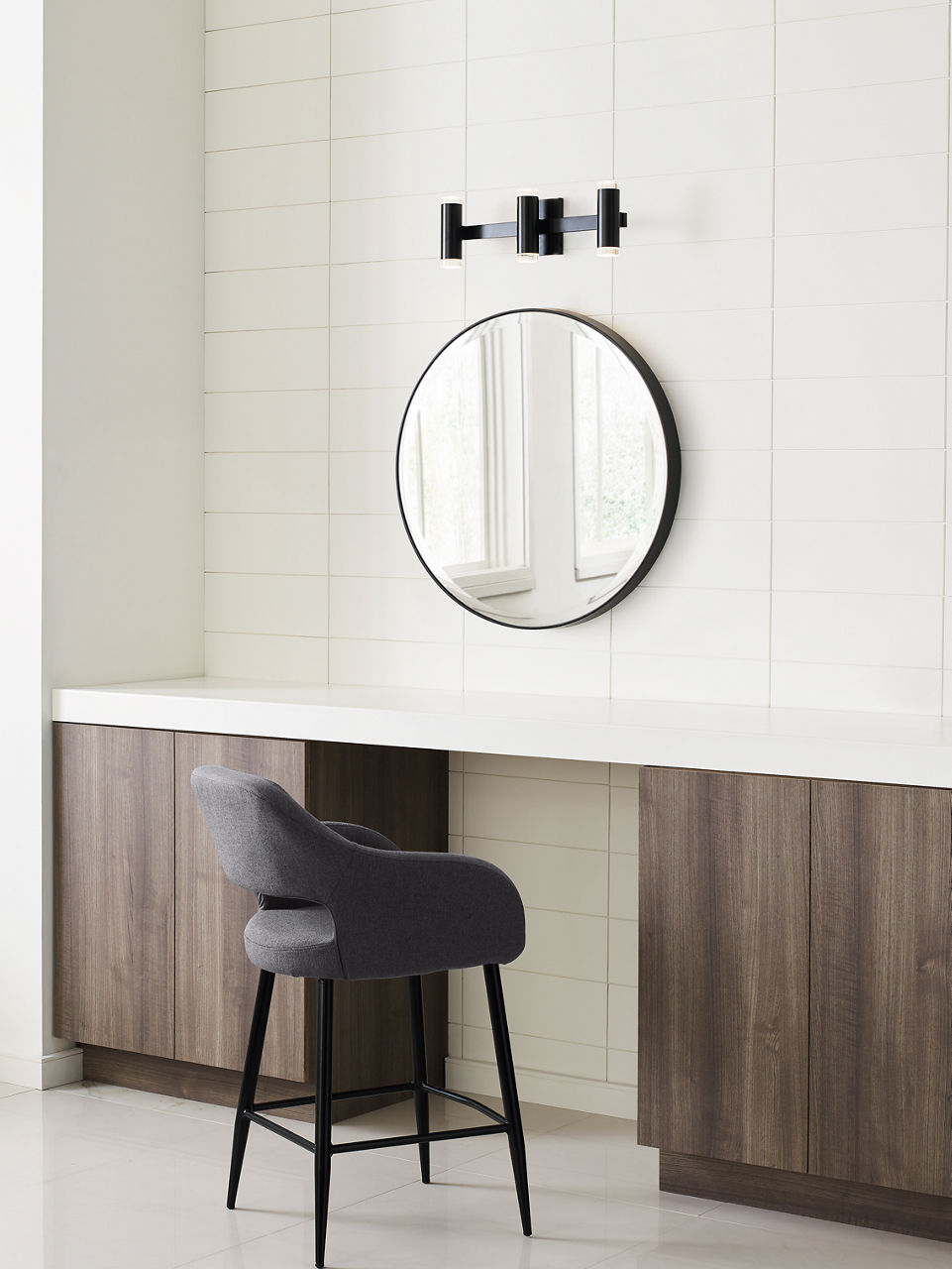 Dobson II 3-Light Bath 3-Lite Shallow Matte Black 3000K 90 CRI LED 3000k 120v