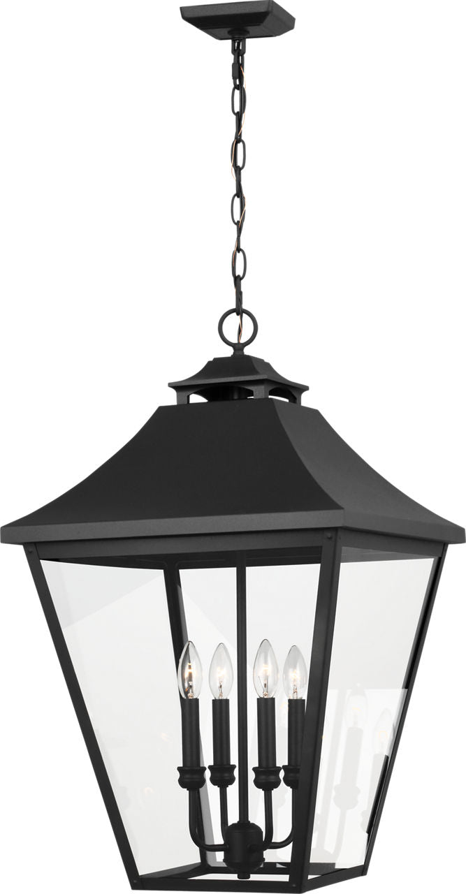 Galena Large Pendant Textured Black