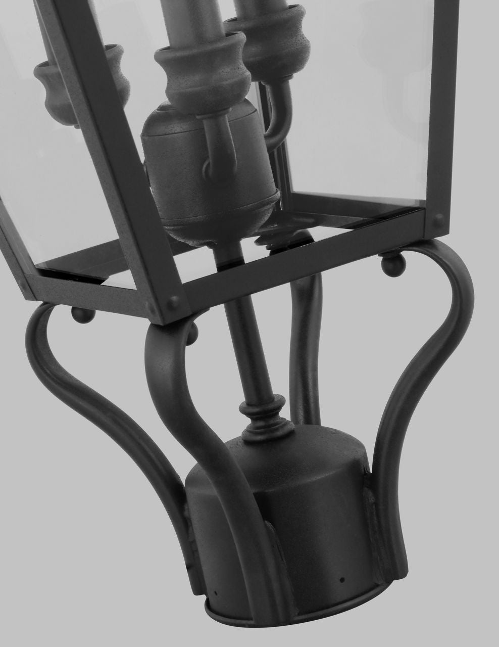 Galena Small Post Lantern Textured Black