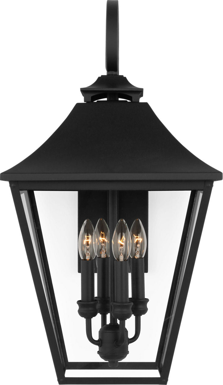 Galena Large Lantern Textured Black