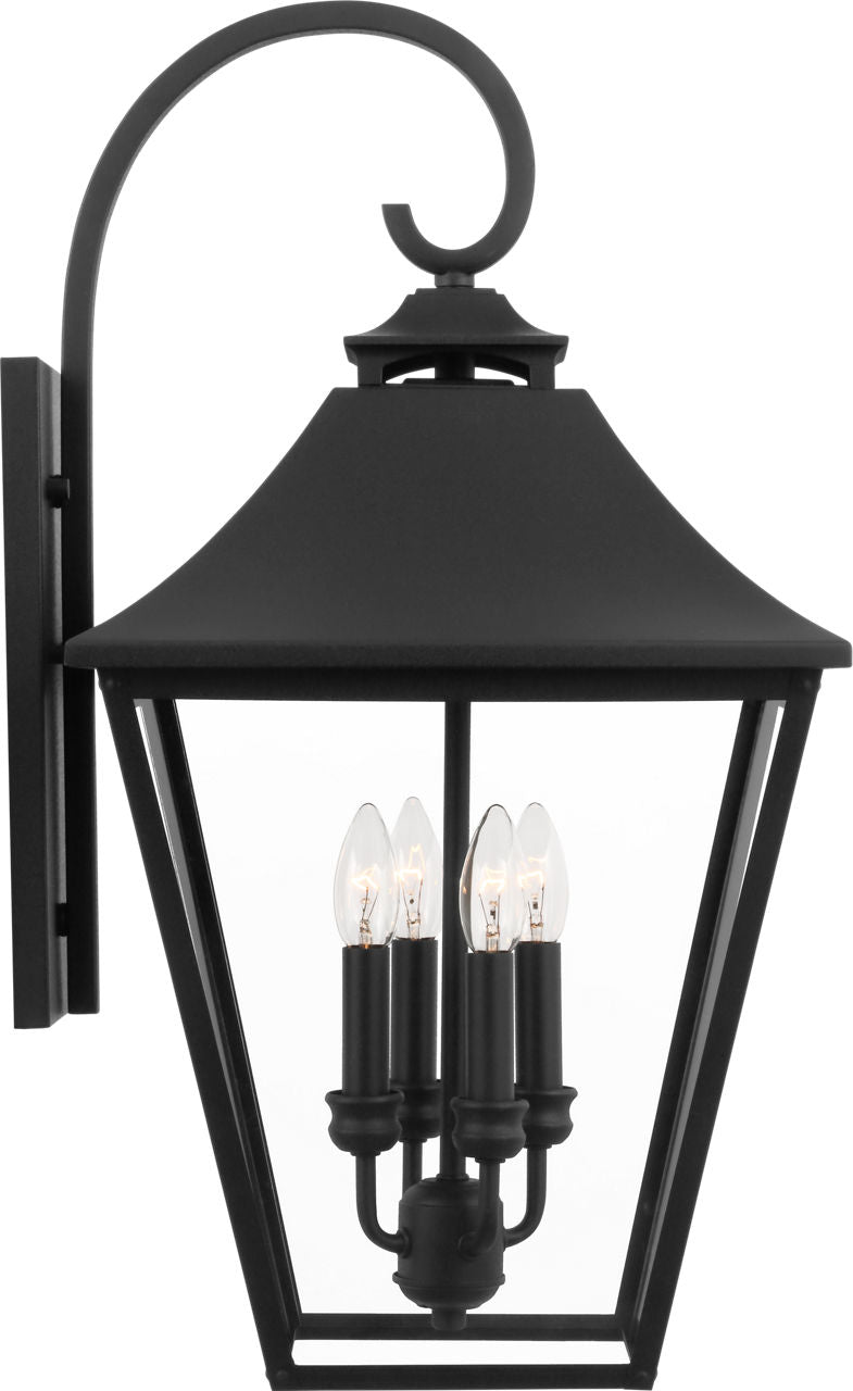 Galena Large Lantern Textured Black
