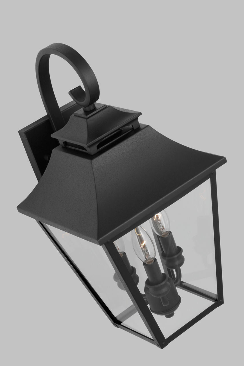 Galena Medium Lantern Textured Black