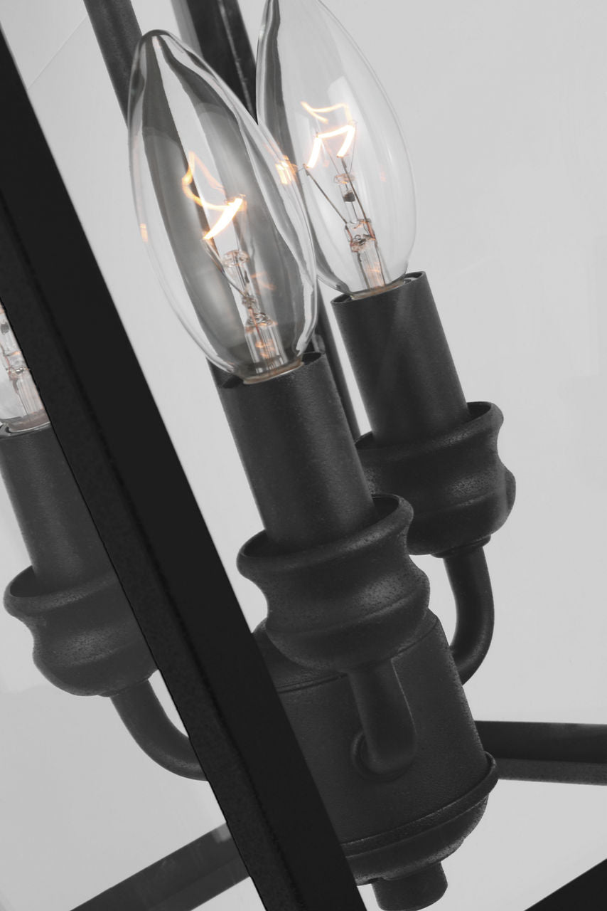 Galena Medium Lantern Textured Black