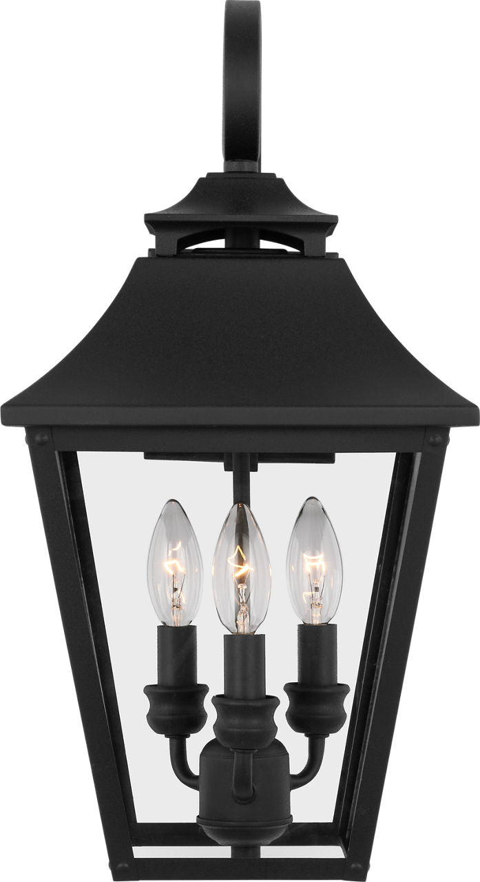 Galena Medium Lantern Textured Black