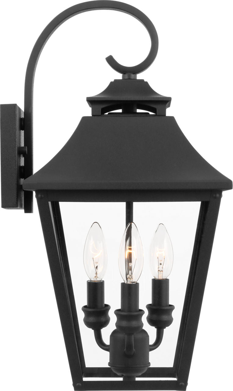 Galena Medium Lantern Textured Black