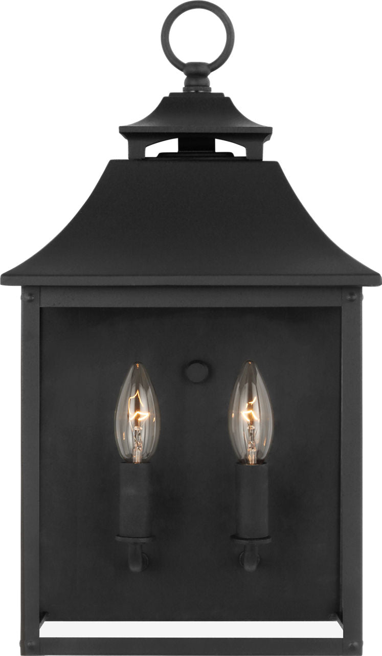 Galena Pocket Wall Lantern Textured Black