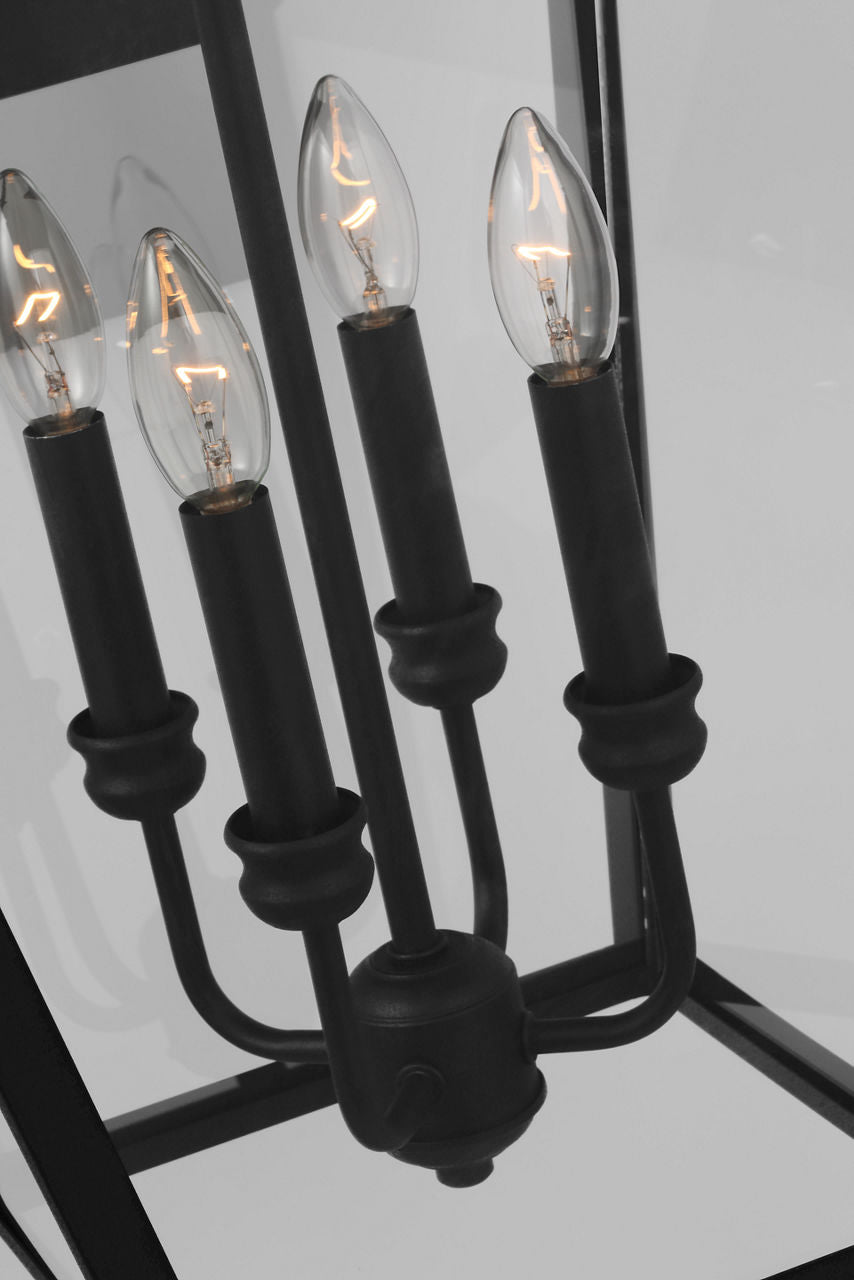 Galena Extra Large Lantern Textured Black