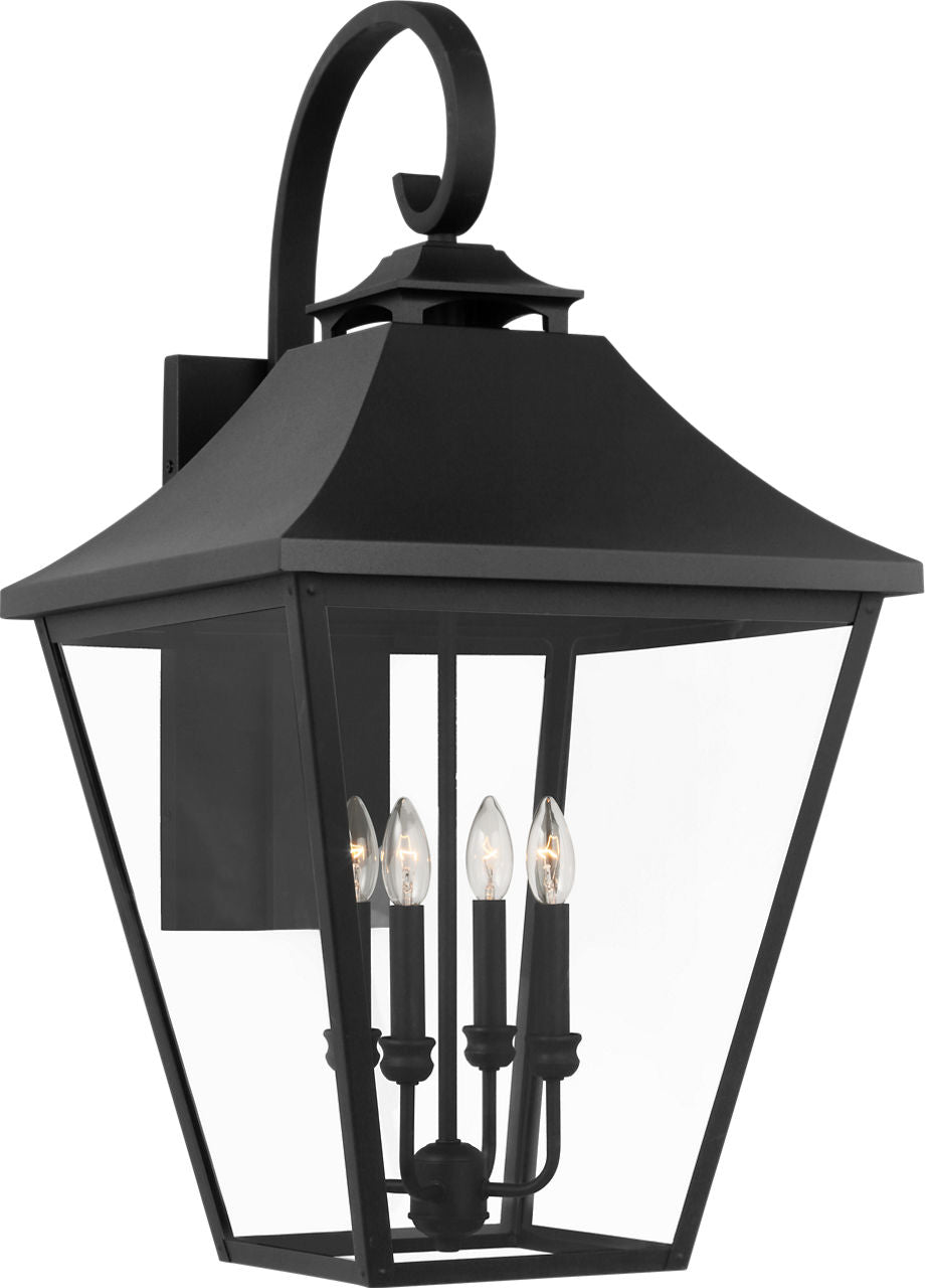Galena Extra Large Lantern Textured Black