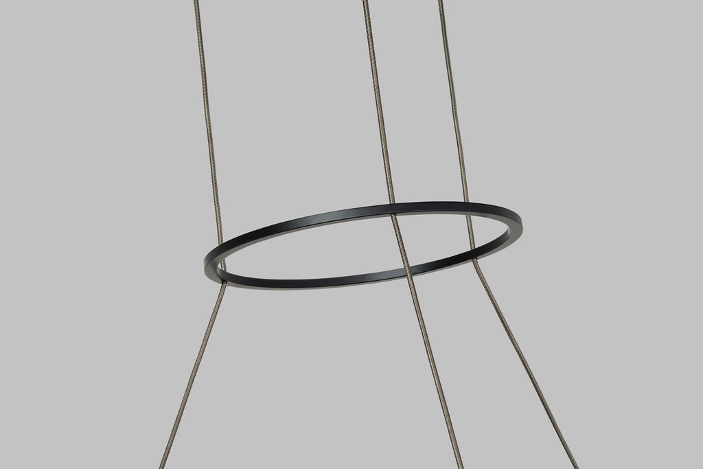 Grace 30 Chandelier 30" Diameter Matte Black/weathered oak wood 3500K 90 CRI integrated led 90 cri 3500k 120v