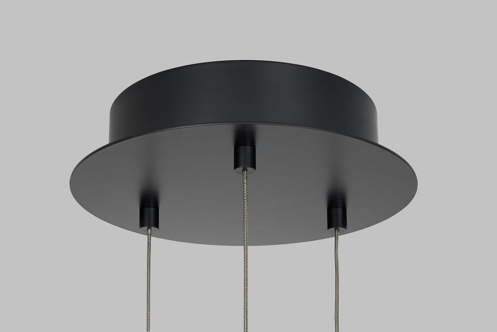 Grace 30 Chandelier 30" Diameter Matte Black/weathered oak wood LED 90 CRI 3000K 120V
