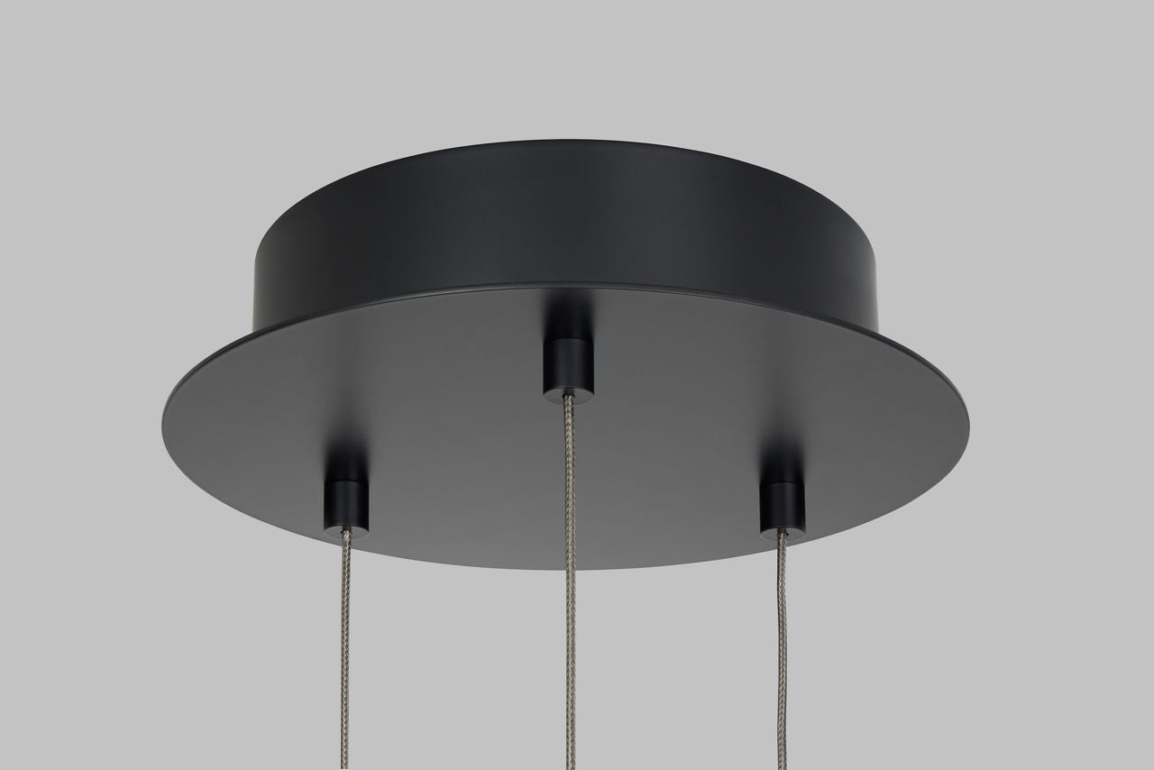 Grace 30 Chandelier 30" Diameter Matte Black/weathered oak wood 3500K 90 CRI integrated led 90 cri 3500k 120v