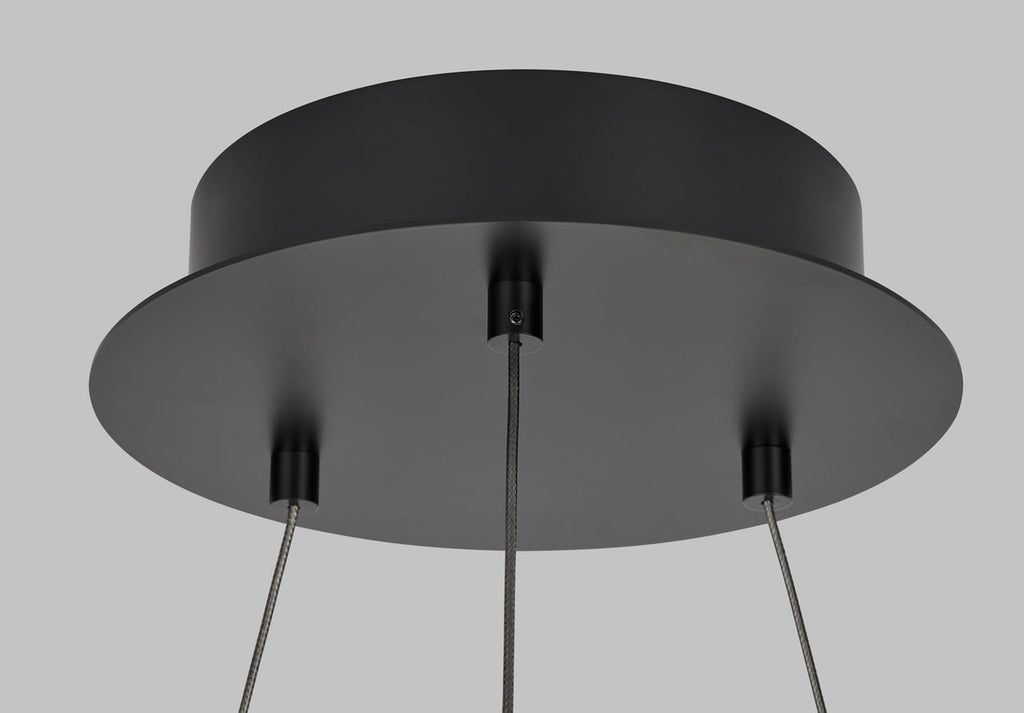 Grace 36 Chandelier Matte Black/weathered oak wood LED 90 CRI 3000K 120V