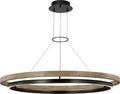 Grace 48 Chandelier Matte Black/weathered oak wood 3000K 90 CRI integrated led 90 cri 3000k 120v