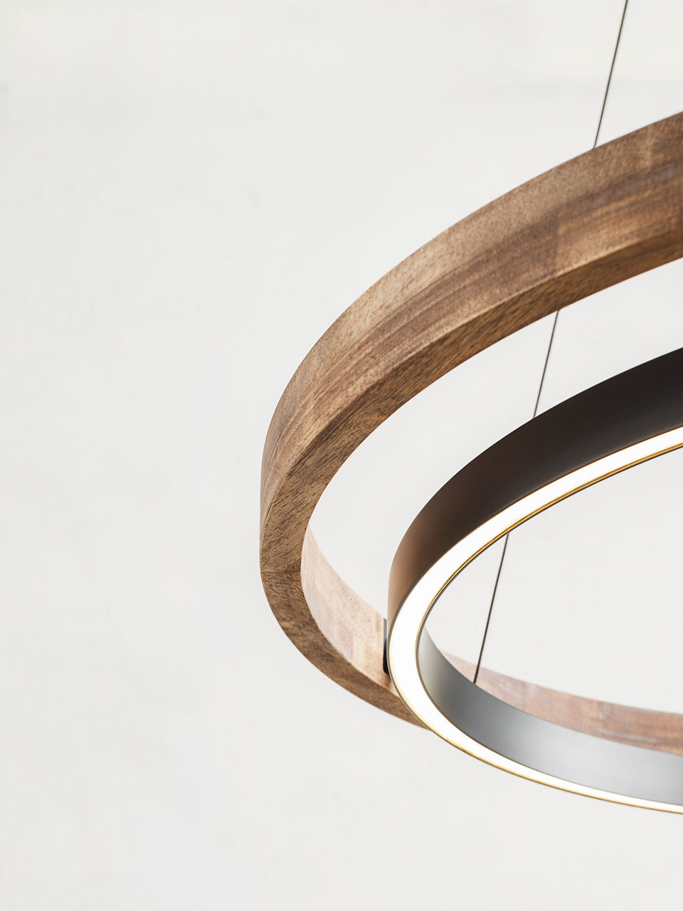 Grace 36 Chandelier Matte Black/weathered oak wood LED 90 CRI 3000K 120V