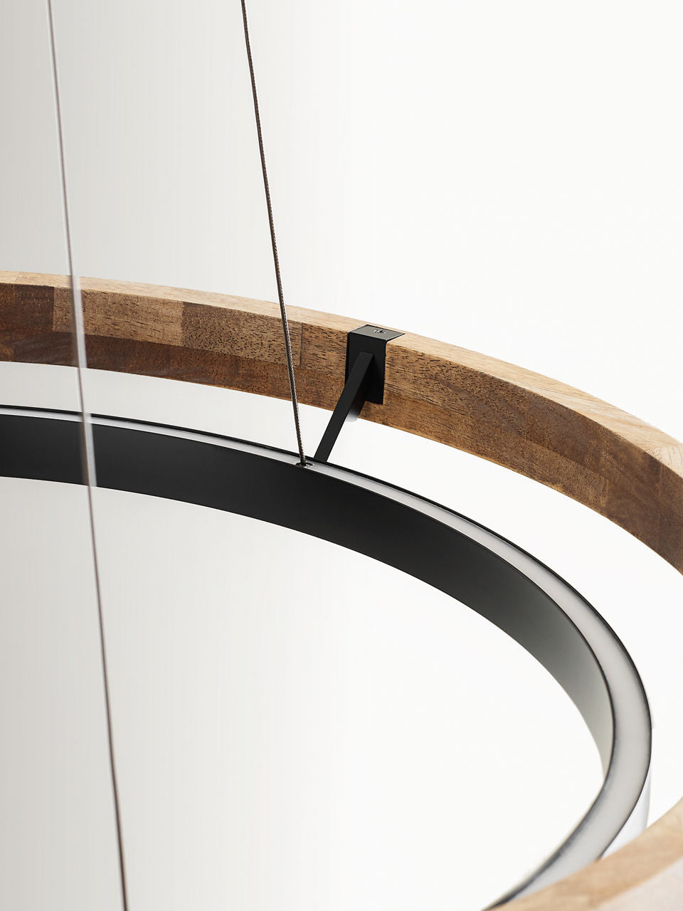 Grace 36 Chandelier Matte Black/weathered oak wood LED 90 CRI 3000K 120V