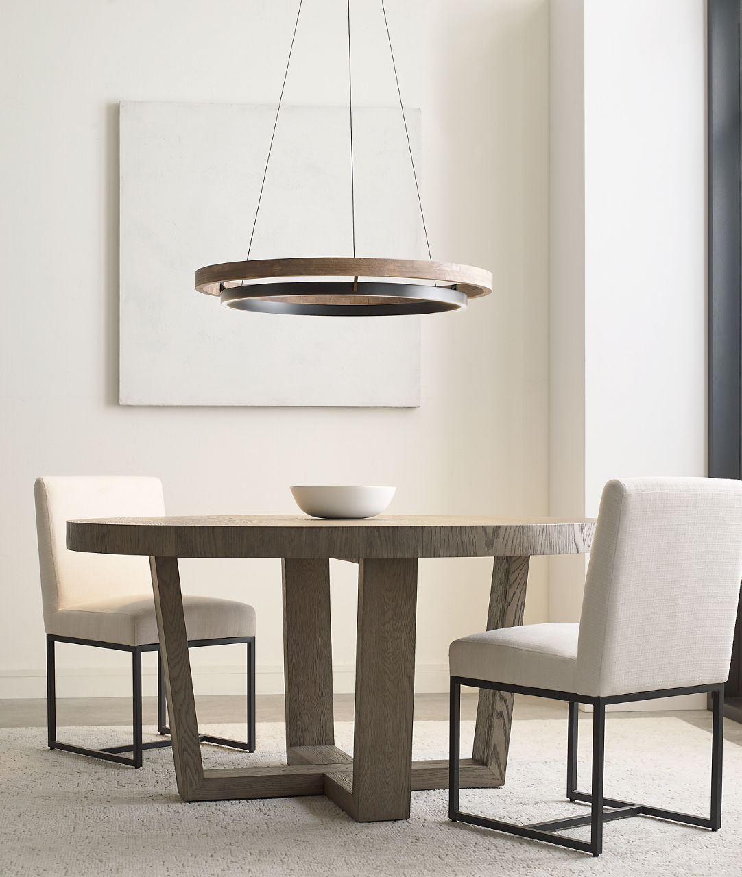 Grace 36 Chandelier Matte Black/weathered oak wood 3500K 90 CRI integrated led 90 cri 3500k 120v