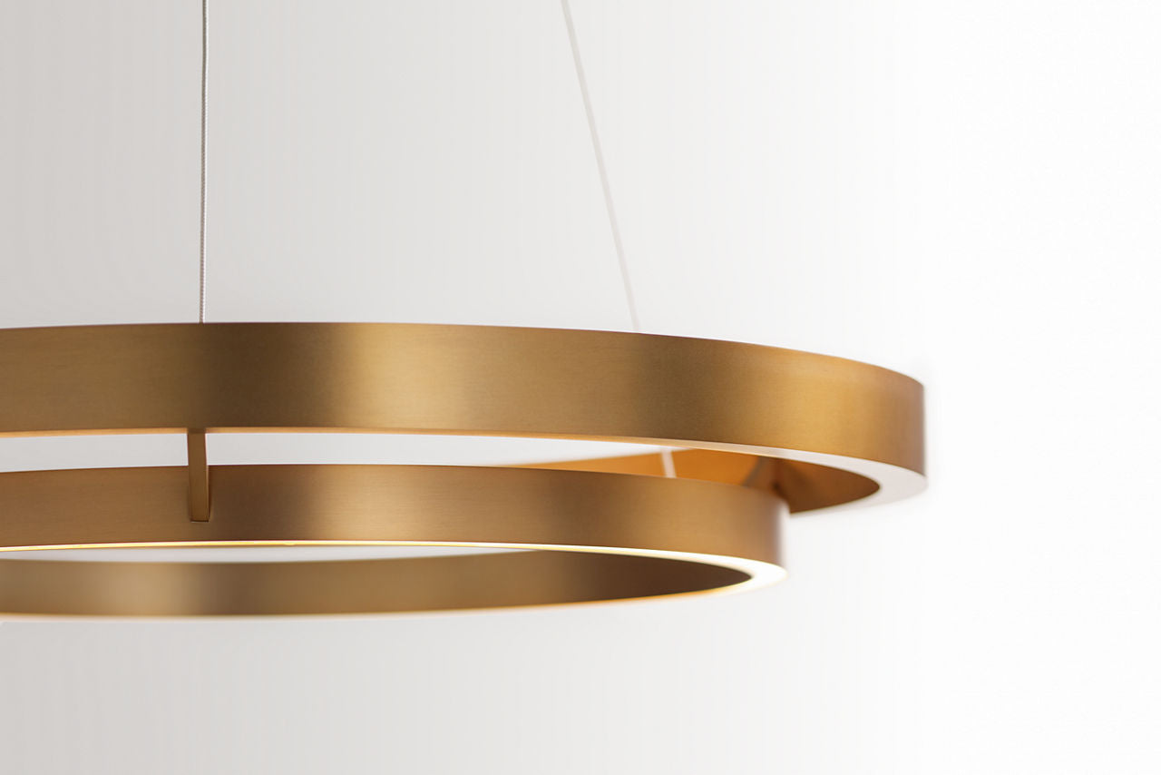 Grace 36 Chandelier Matte Black/weathered oak wood LED 90 CRI 3000K 120V