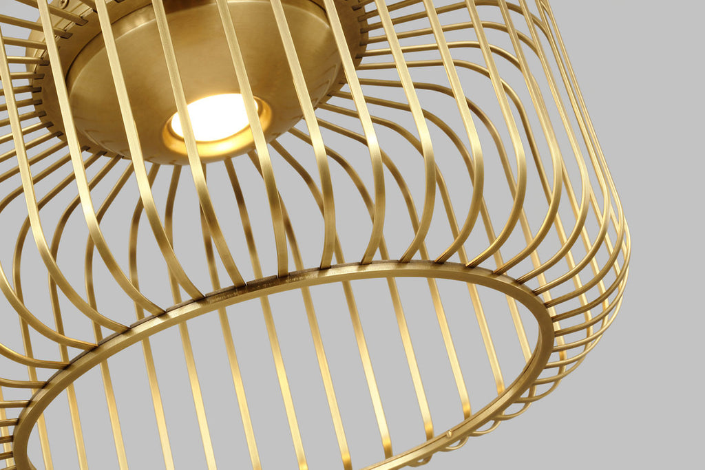 Kai 15 Flush Mount Plated Brass LED 90 CRI 3000K 120V