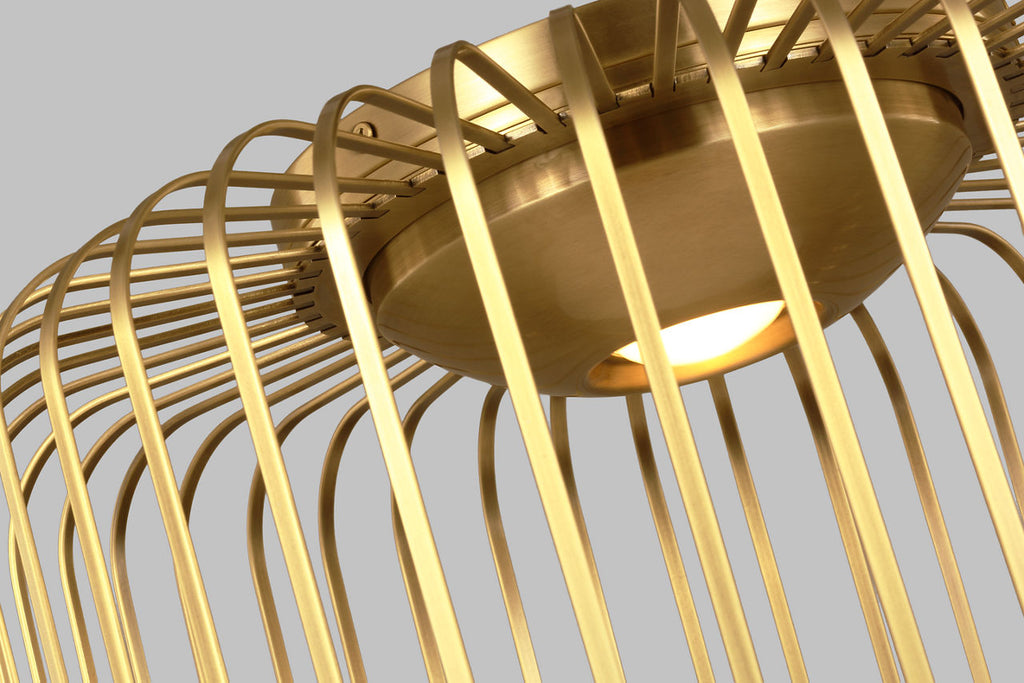 Kai 15 Flush Mount Plated Brass LED 90 CRI 3000K 120V