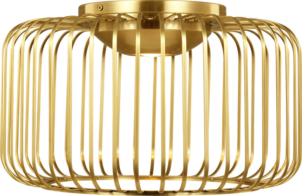Kai 15 Flush Mount Plated Brass LED 90 CRI 3000K 120V