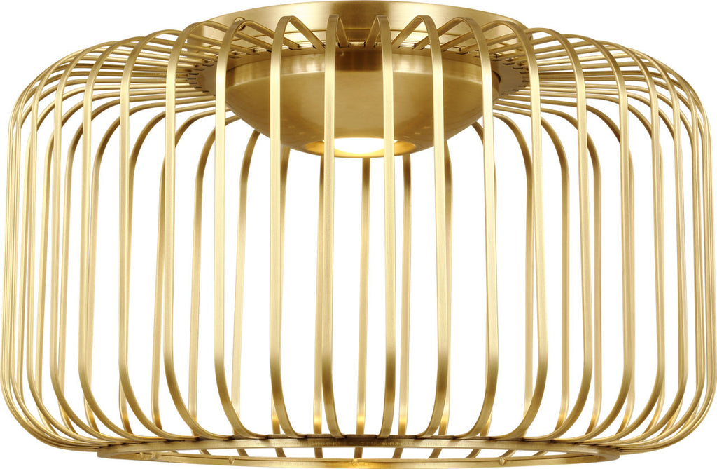 Kai 15 Flush Mount Plated Brass LED 90 CRI 3000K 120V