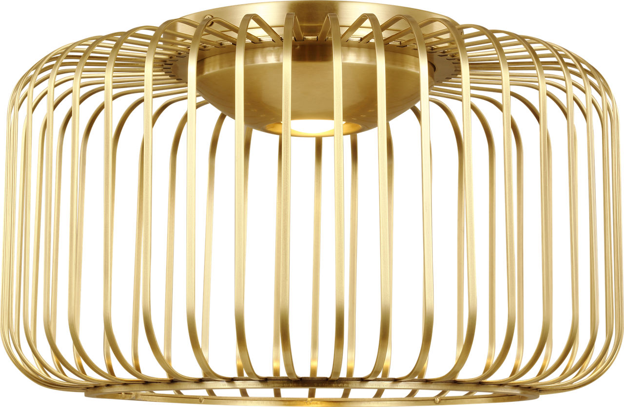 Kai 15 Flush Mount Plated Brass LED 90 CRI 3000K 120V