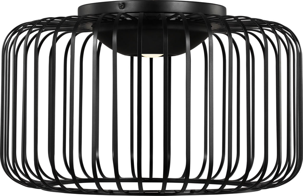 Kai 15 Flush Mount Nightshade Black 3000K 90 CRI integrated led 90 cri 3000k 120v